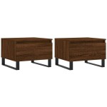 vidaXL Mese de cafea 2 buc. stejar maro 50x46x35 cm lemn compozit