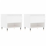 vidaXL Mese de cafea 2 buc. alb extralucios 50x46x50 cm lemn compozit vidaXL Mese de cafea 2 buc. alb extralucios 50x46x50 cm lemn compozit