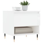 vidaXL Mese de cafea 2 buc. alb extralucios 50x46x50 cm lemn compozit vidaXL Mese de cafea 2 buc. alb extralucios 50x46x50 cm lemn compozit