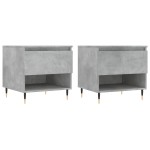 vidaXL Mese de cafea, 2 buc., gri beton, 50x46x50 cm, lemn compozit vidaXL Mese de cafea, 2 buc., gri beton, 50x46x50 cm, lemn compozit