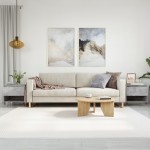 vidaXL Mese de cafea, 2 buc., gri beton, 50x46x50 cm, lemn compozit vidaXL Mese de cafea, 2 buc., gri beton, 50x46x50 cm, lemn compozit