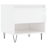 vidaXL Mese de cafea 2 buc. alb extralucios 50x46x50 cm lemn compozit