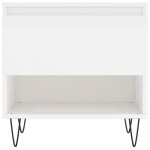 vidaXL Mese de cafea 2 buc. alb extralucios 50x46x50 cm lemn compozit
