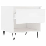 vidaXL Mese de cafea 2 buc. alb extralucios 50x46x50 cm lemn compozit