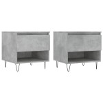 vidaXL Mese de cafea, 2 buc., gri beton, 50x46x50 cm, lemn compozit vidaXL Mese de cafea, 2 buc., gri beton, 50x46x50 cm, lemn compozit
