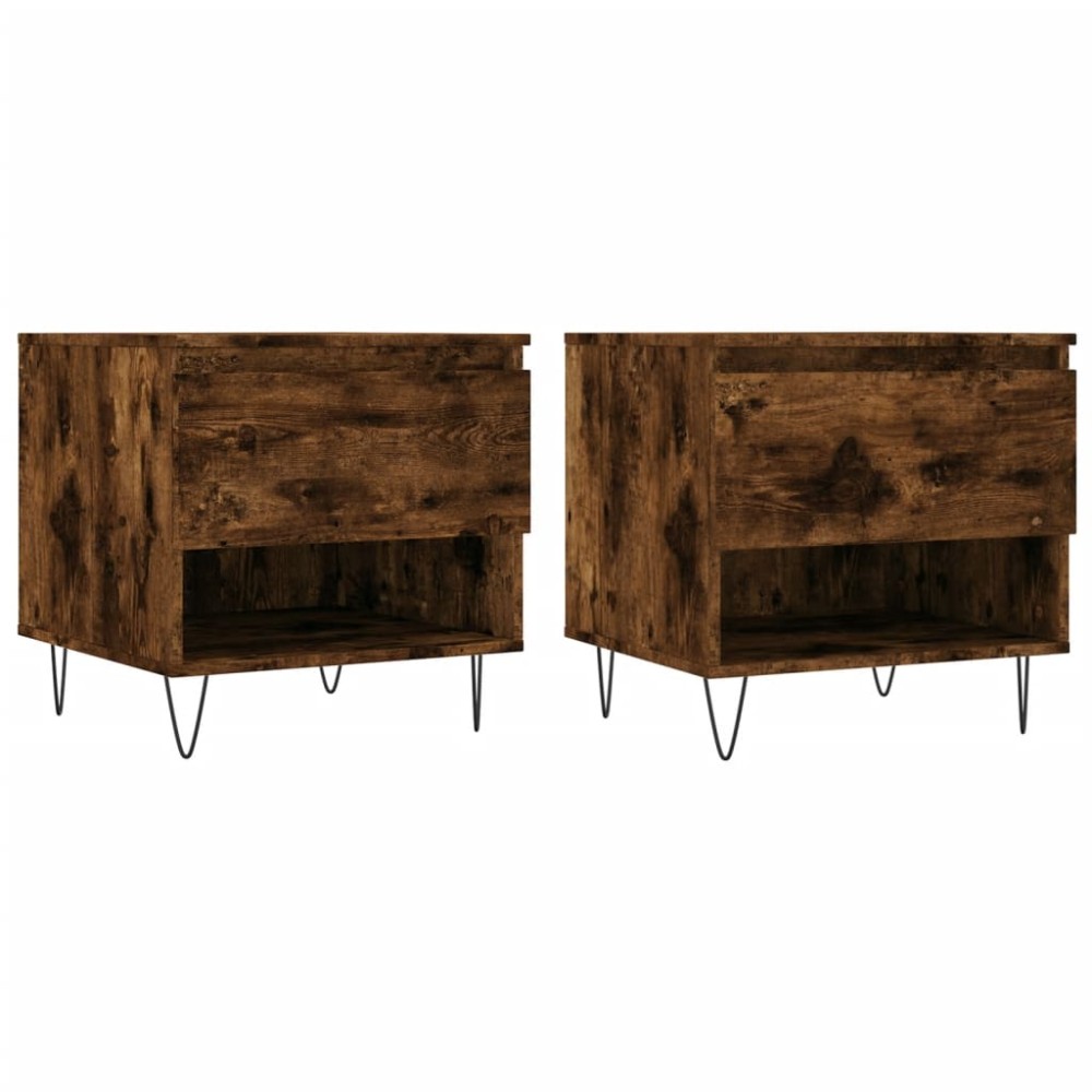 vidaXL Măsuțe de cafea 2 buc. stejar fumuriu 50x46x50 cm lemn compozit