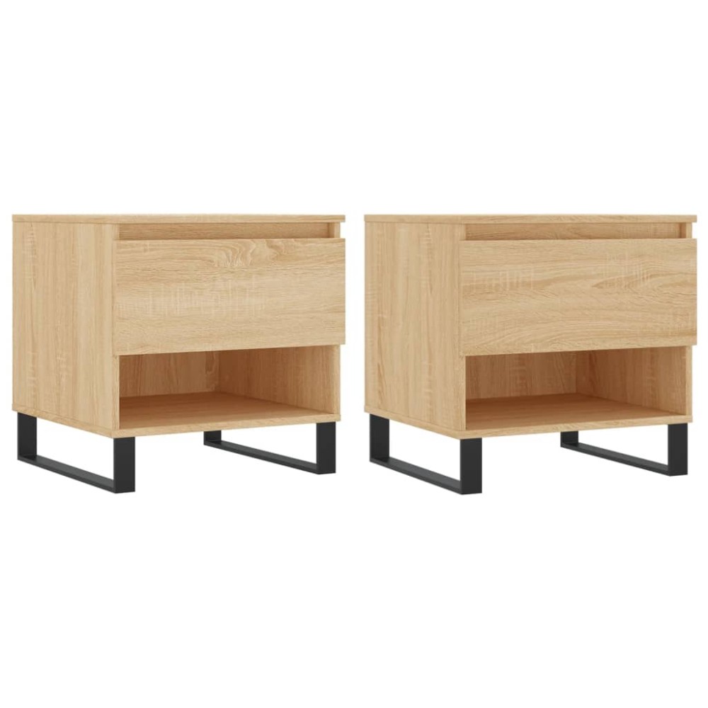 vidaXL Mese de cafea 2 buc. stejar sonoma 50x46x50 cm lemn compozit