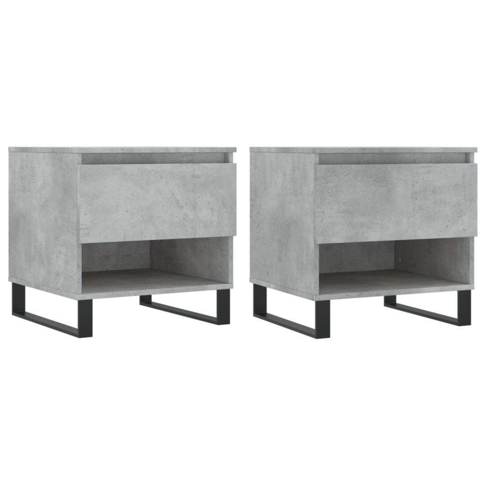 vidaXL Mese de cafea, 2 buc., gri beton, 50x46x50 cm, lemn compozit