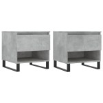 vidaXL Mese de cafea, 2 buc., gri beton, 50x46x50 cm, lemn compozit vidaXL Mese de cafea, 2 buc., gri beton, 50x46x50 cm, lemn compozit