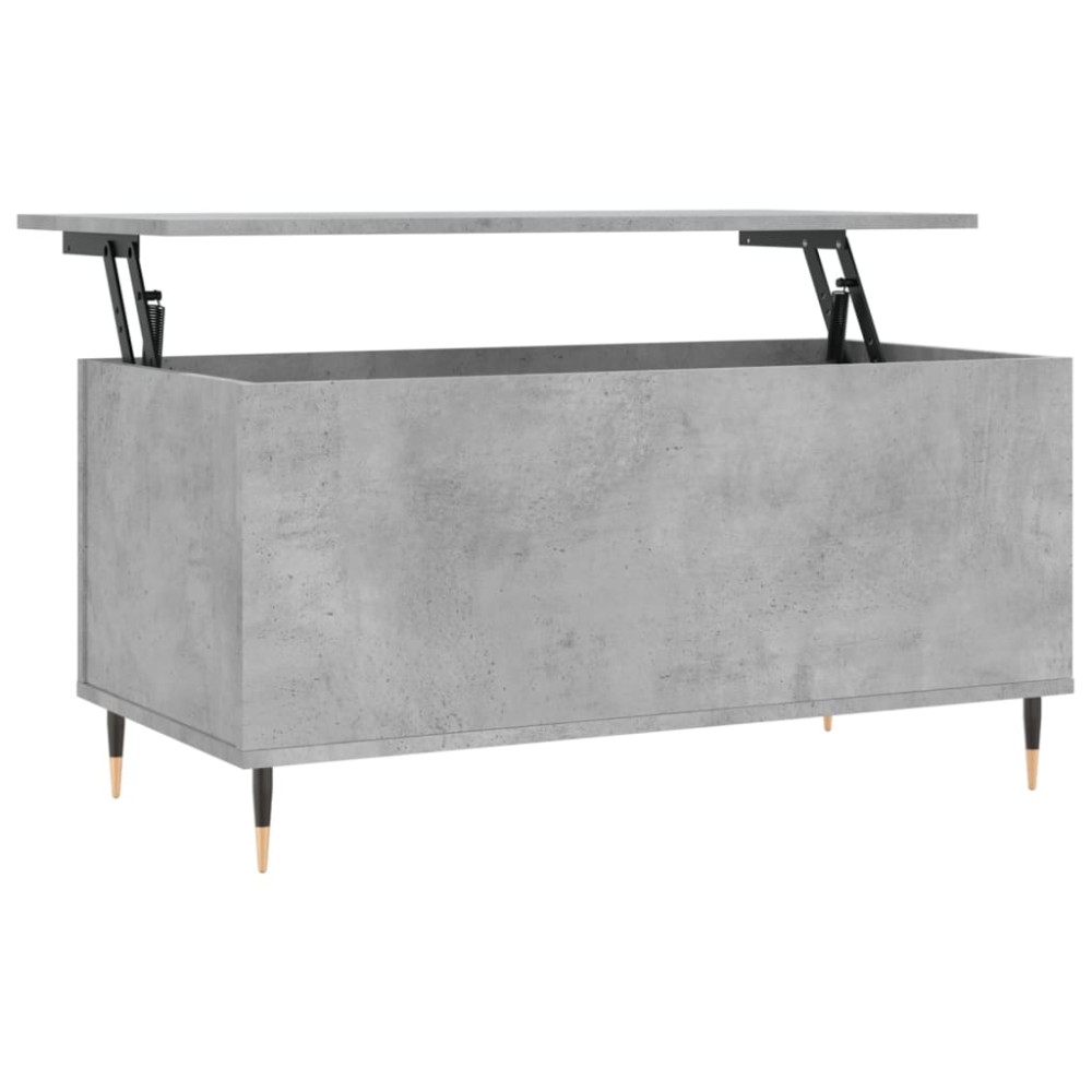 vidaXL Măsuță de cafea, gri beton, 90x44,5x45 cm, lemn compozit