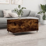 vidaXL Măsuță de cafea, stejar fumuriu, 90x44,5x45 cm, lemn compozit vidaXL Măsuță de cafea, stejar fumuriu, 90x44,5x45 cm, lemn compozit