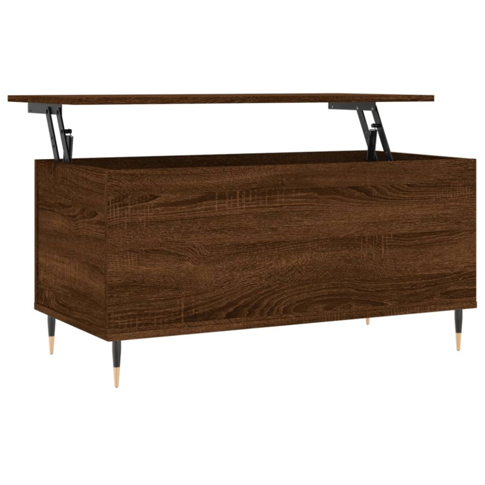 vidaXL Măsuță de cafea, stejar maro, 90x44,5x45 cm, lemn compozit