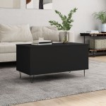 vidaXL Măsuță de cafea, negru, 90x44,5x45 cm, lemn compozit vidaXL Măsuță de cafea, negru, 90x44,5x45 cm, lemn compozit