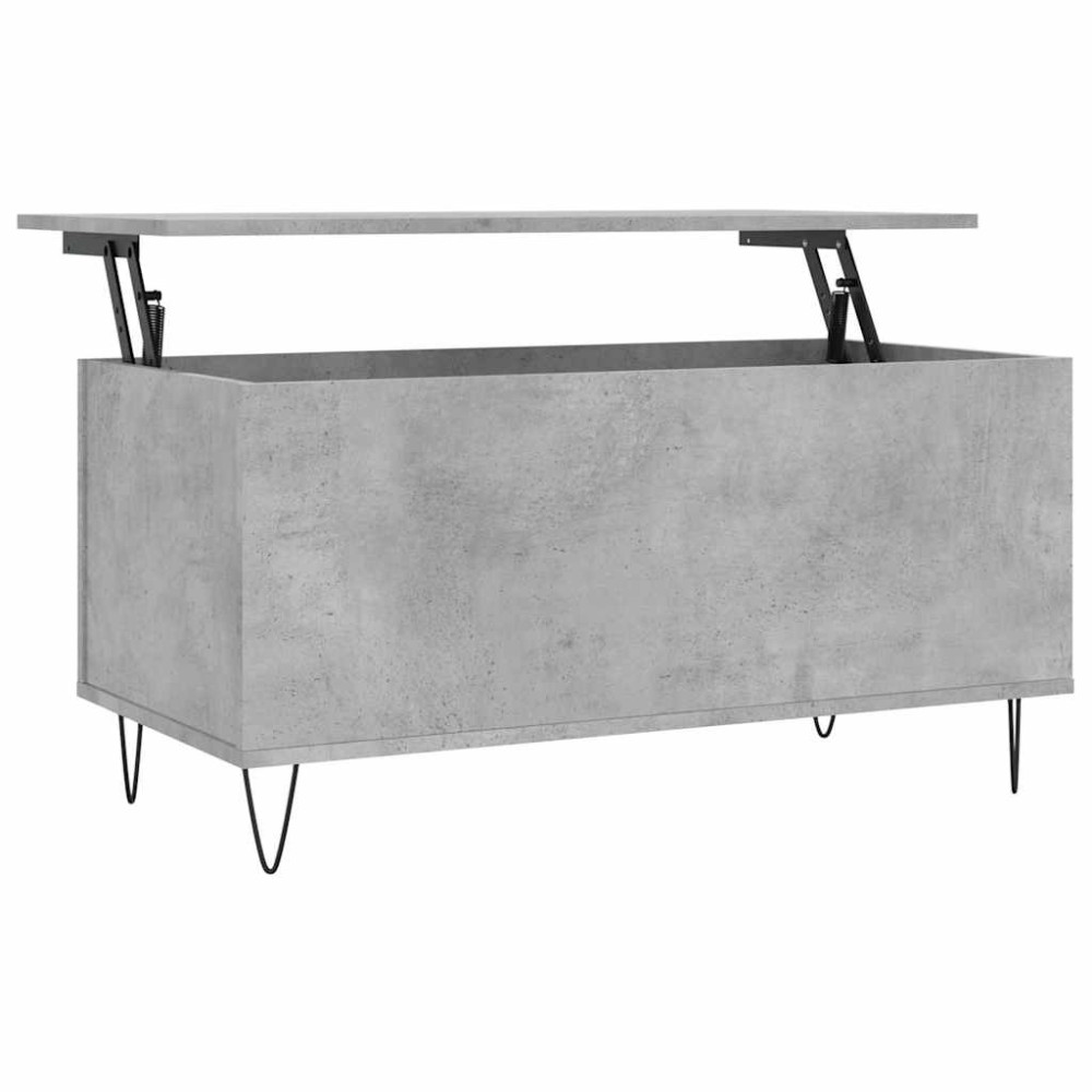 vidaXL Măsuță de cafea, gri beton, 90x44,5x45 cm, lemn compozit