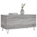 vidaXL Măsuță de cafea, gri sonoma, 90x44,5x45 cm, lemn compozit