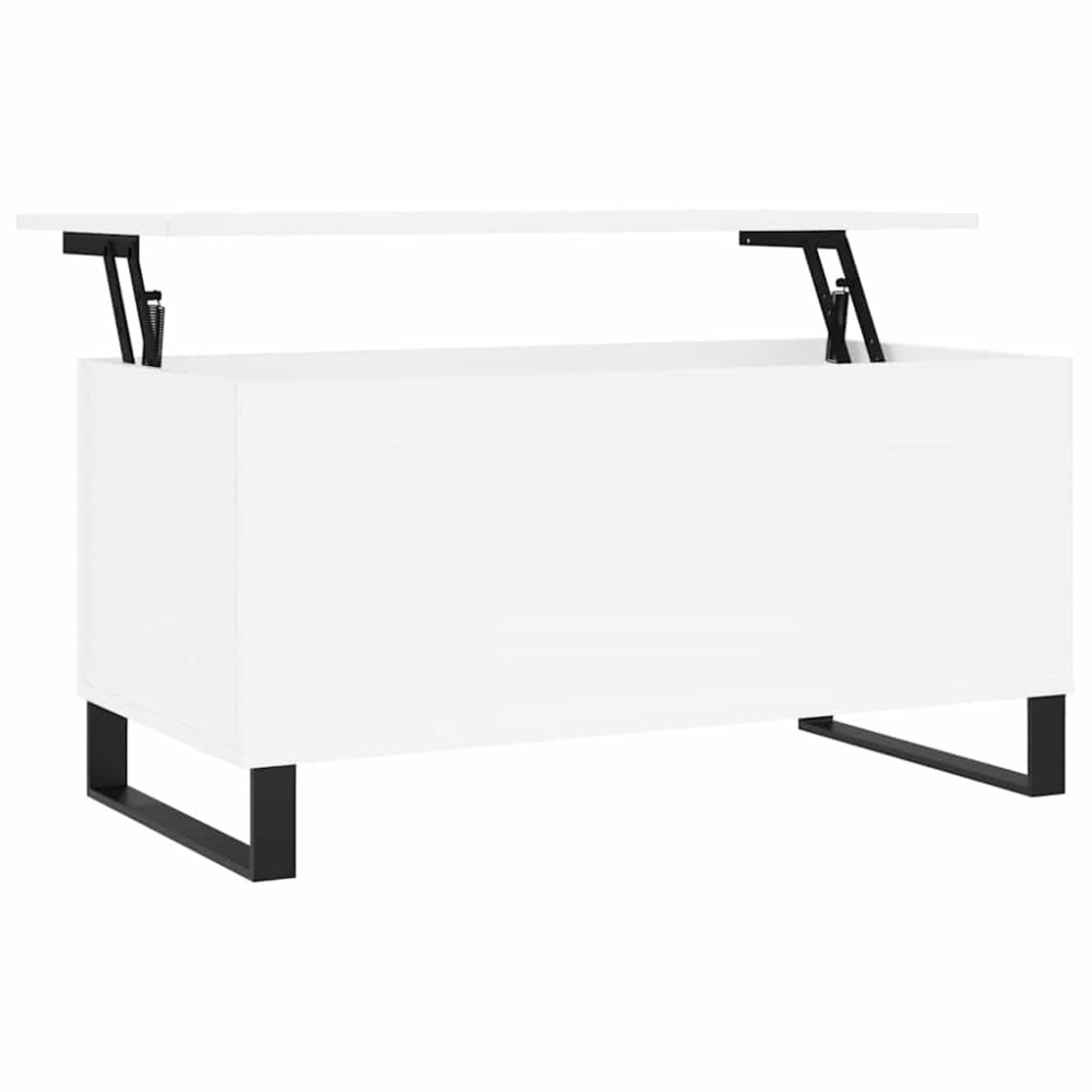 vidaXL Măsuță de cafea, alb, 90x44,5x45 cm, lemn compozit