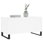 vidaXL Măsuță de cafea, alb, 90x44,5x45 cm, lemn compozit