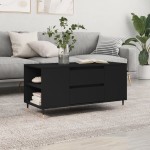 vidaXL Măsuță de cafea, negru, 102x44,5x50 cm, lemn prelucrat vidaXL Măsuță de cafea, negru, 102x44,5x50 cm, lemn prelucrat