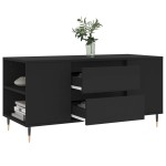 vidaXL Măsuță de cafea, negru, 102x44,5x50 cm, lemn prelucrat vidaXL Măsuță de cafea, negru, 102x44,5x50 cm, lemn prelucrat