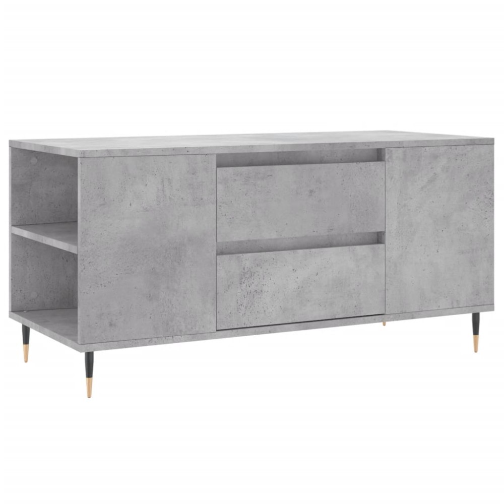 vidaXL Măsuță de cafea, gri beton, 102x44,5x50 cm, lemn prelucrat