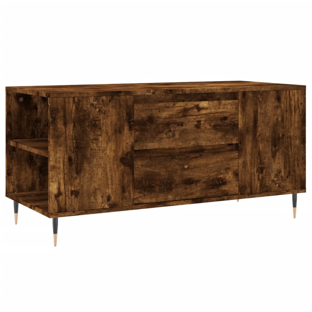 vidaXL Măsuță de cafea, stejar afumat, 102x44,5x50 cm, lemn prelucrat