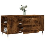 vidaXL Măsuță de cafea, stejar afumat, 102x44,5x50 cm, lemn prelucrat