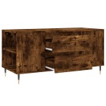 vidaXL Măsuță de cafea, stejar afumat, 102x44,5x50 cm, lemn prelucrat