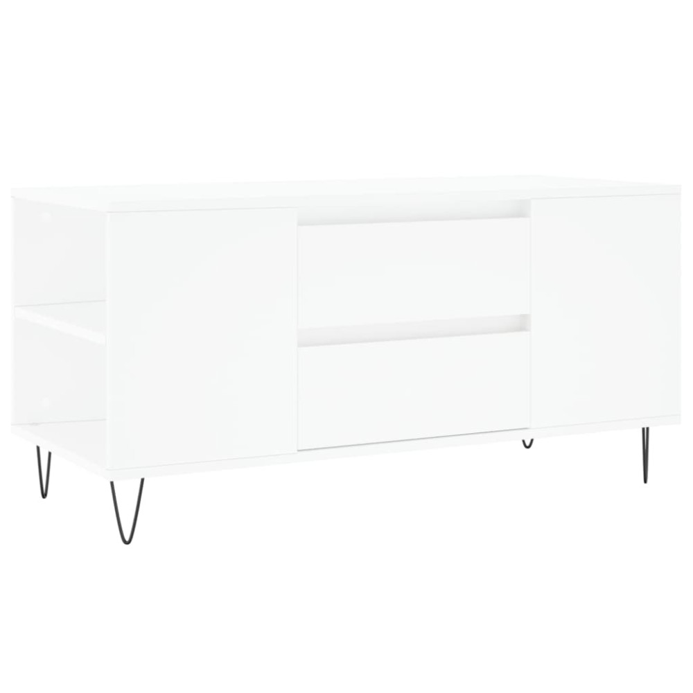 vidaXL Măsuță de cafea, alb, 102x44,5x50 cm, lemn prelucrat