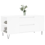 vidaXL Măsuță de cafea, alb, 102x44,5x50 cm, lemn prelucrat