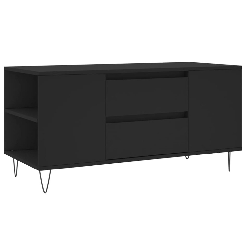 vidaXL Măsuță de cafea, negru, 102x44,5x50 cm, lemn prelucrat