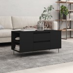 vidaXL Măsuță de cafea, negru, 102x44,5x50 cm, lemn prelucrat vidaXL Măsuță de cafea, negru, 102x44,5x50 cm, lemn prelucrat