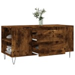vidaXL Măsuță de cafea, stejar afumat, 102x44,5x50 cm, lemn prelucrat