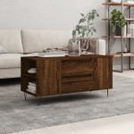 vidaXL Măsuță de cafea, stejar maro, 102x44,5x50 cm, lemn prelucrat vidaXL Măsuță de cafea, stejar maro, 102x44,5x50 cm, lemn prelucrat
