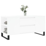 vidaXL Măsuță de cafea, alb, 102x44,5x50 cm, lemn prelucrat