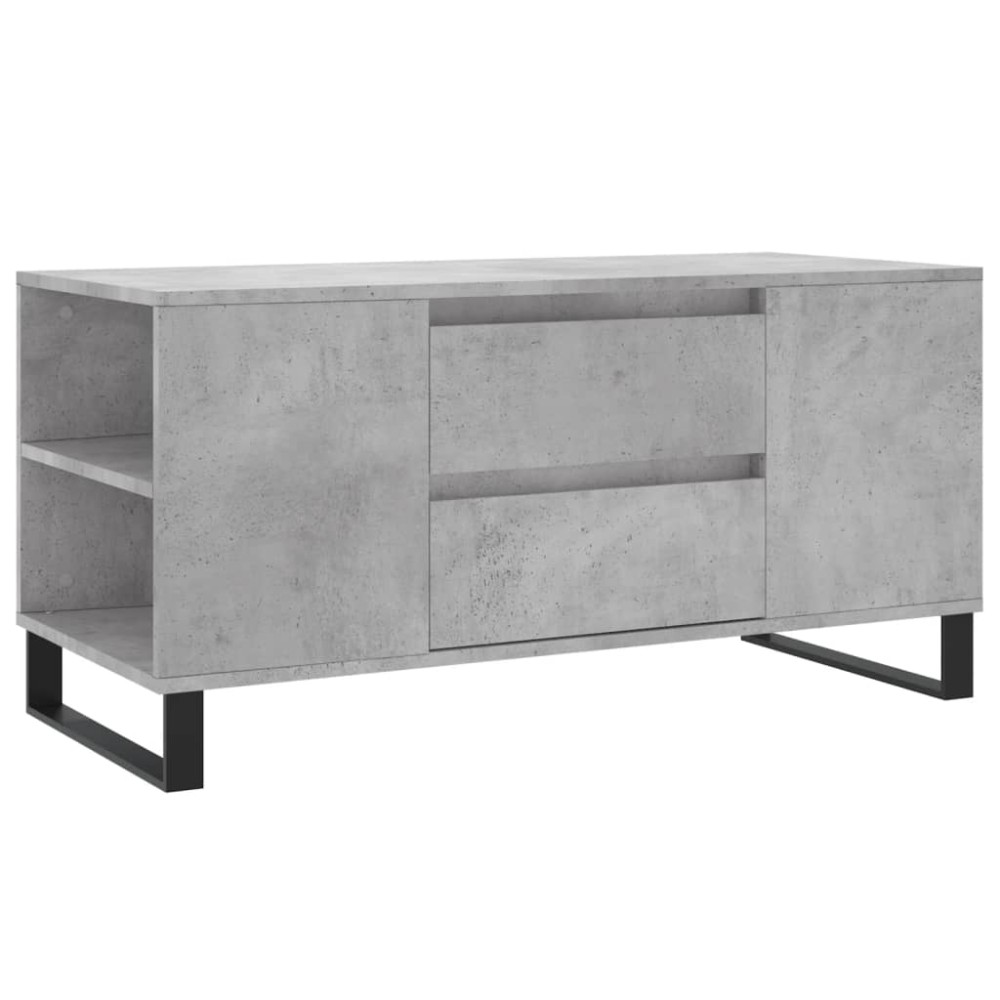 vidaXL Măsuță de cafea, gri beton, 102x44,5x50 cm, lemn prelucrat
