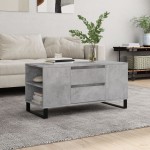 vidaXL Măsuță de cafea, gri beton, 102x44,5x50 cm, lemn prelucrat vidaXL Măsuță de cafea, gri beton, 102x44,5x50 cm, lemn prelucrat