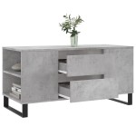 vidaXL Măsuță de cafea, gri beton, 102x44,5x50 cm, lemn prelucrat vidaXL Măsuță de cafea, gri beton, 102x44,5x50 cm, lemn prelucrat