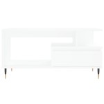 vidaXL Măsuță de cafea, alb, 90x49x45 cm, lemn prelucrat