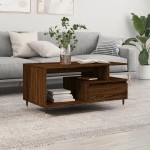 vidaXL Măsuță de cafea, stejar maro, 90x49x45 cm, lemn prelucrat vidaXL Măsuță de cafea, stejar maro, 90x49x45 cm, lemn prelucrat