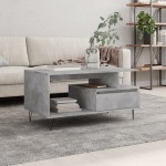 vidaXL Măsuță de cafea, gri beton, 90x49x45 cm, lemn prelucrat