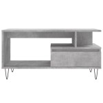 vidaXL Măsuță de cafea, gri beton, 90x49x45 cm, lemn prelucrat