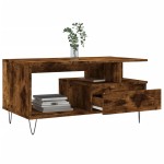 vidaXL Măsuță de cafea, stejar fumuriu, 90x49x45 cm, lemn prelucrat vidaXL Măsuță de cafea, stejar fumuriu, 90x49x45 cm, lemn prelucrat