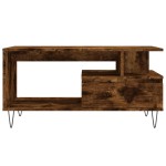 vidaXL Măsuță de cafea, stejar fumuriu, 90x49x45 cm, lemn prelucrat vidaXL Măsuță de cafea, stejar fumuriu, 90x49x45 cm, lemn prelucrat
