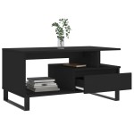 vidaXL Măsuță de cafea, negru, 90x49x45 cm, lemn compozit vidaXL Măsuță de cafea, negru, 90x49x45 cm, lemn compozit