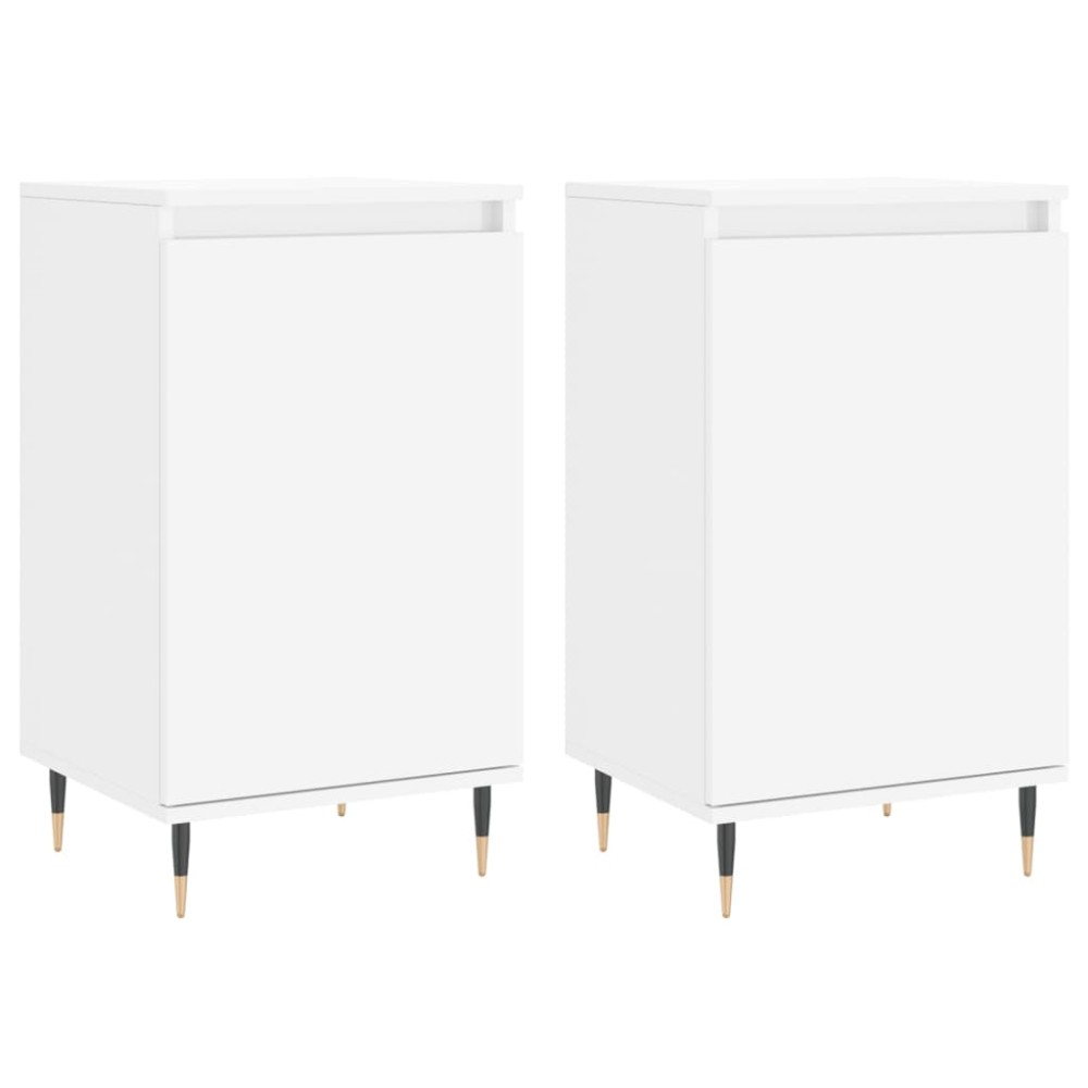 vidaXL Dulapuri, 2 buc., alb, 40x35x70 cm, lemn prelucrat