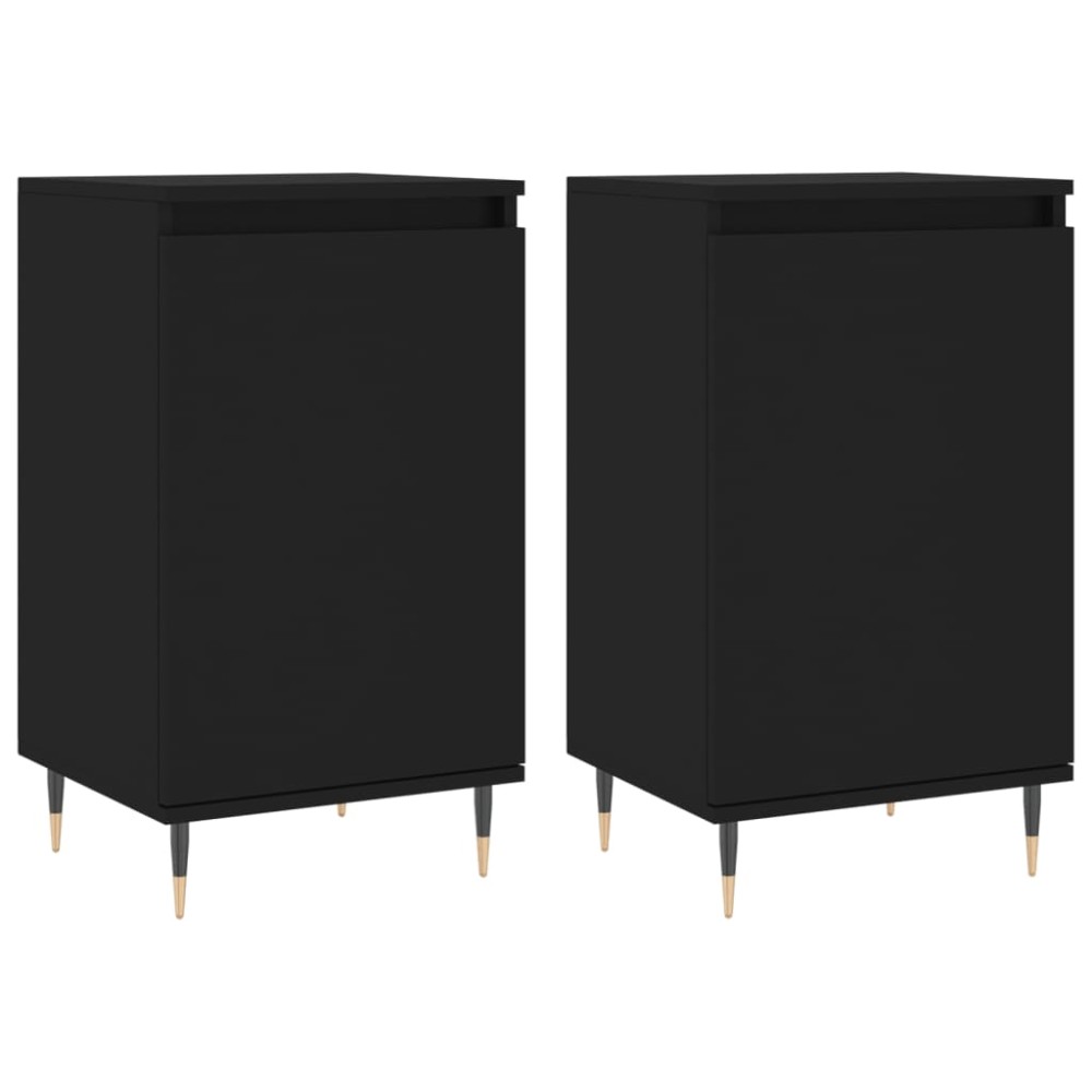 vidaXL Dulapuri, 2 buc., negru, 40x35x70 cm, lemn prelucrat