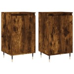 vidaXL Servante, 2 buc., stejar fumuriu, 40x35x70 cm, lemn prelucrat