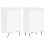 vidaXL Dulapuri, 2 buc., alb, 40x35x70 cm, lemn prelucrat