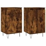 vidaXL Dulapuri, 2 buc., stejar fumuriu, 40x35x70 cm, lemn prelucrat