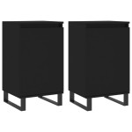 vidaXL Dulapuri, 2 buc., negru, 40x35x70 cm, lemn prelucrat